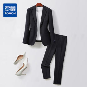 【上衣+裤子】罗蒙女士套装羊毛混纺商务时尚优雅西装两件套女