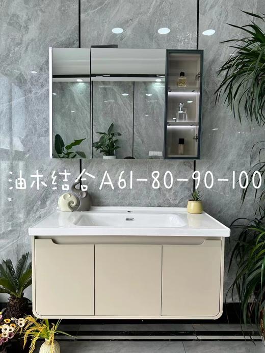 HT浴室柜 A61-100  三包装  配50陶瓷盆 商品图0