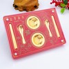 【限时克减150元】足金 #儿童/宝宝 金碗筷六件套宝宝满月六件套周岁礼富贵满堂摆件礼盒（配精美包装、NGTC国检证书）(ATBJ00007)（预售产品下单后不退款不退货不换货不补差价） 商品缩略图2