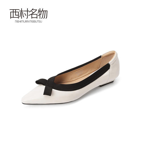西村名物2024春季新品真皮优雅轻奢小香风尖头时装鞋单鞋T24AE11351 商品图1