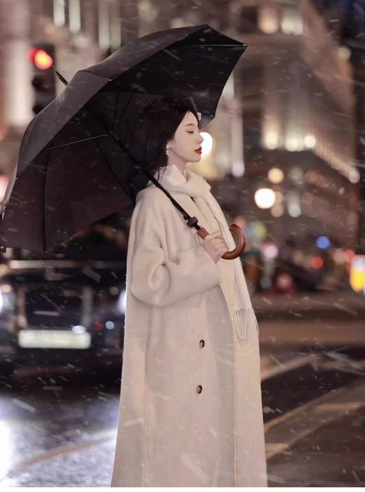 新推出90羽绒内衬出口欧洲大牌订单高货😀【花侍·高端90白鸭绒长款毛呢羽绒大衣外套】暖暖过冬羽绒内胆高贵女士首选大衣送妈妈 商品图0