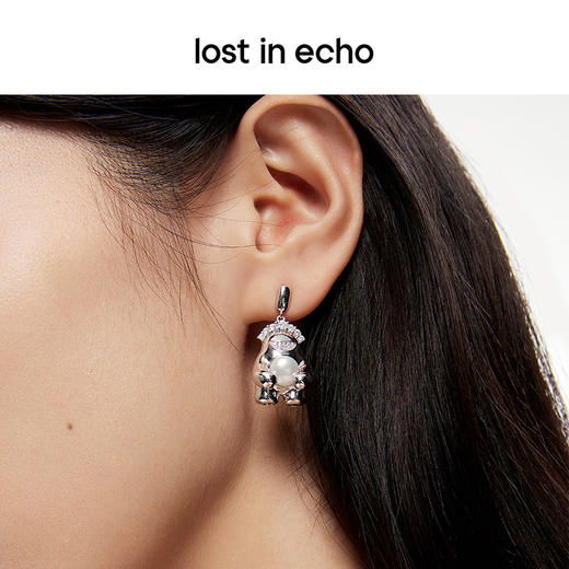 [捡漏价]lost in echo原创设计师款Yetti怪兽⽿环小众设计珍珠耳钉耳坠女 商品图1