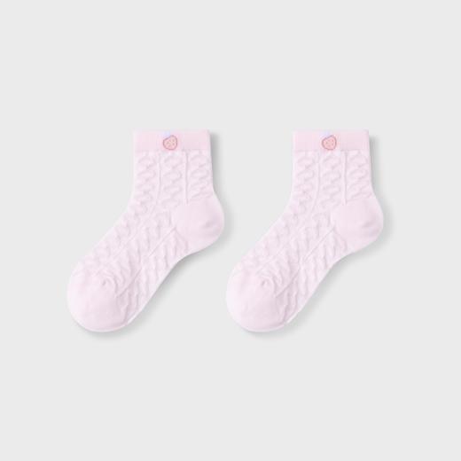 【专区任选2件49元】女童透气干爽短袜两双装新款安奈儿童装实体店同款JG417576 商品图3