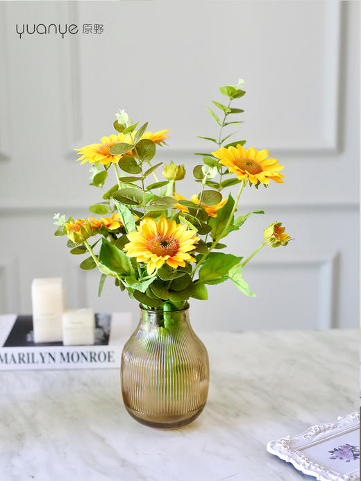 轻奢高端仿真花摆件酒店客厅花束假花摆设件绣球蝴蝶兰餐桌装饰花 商品图6
