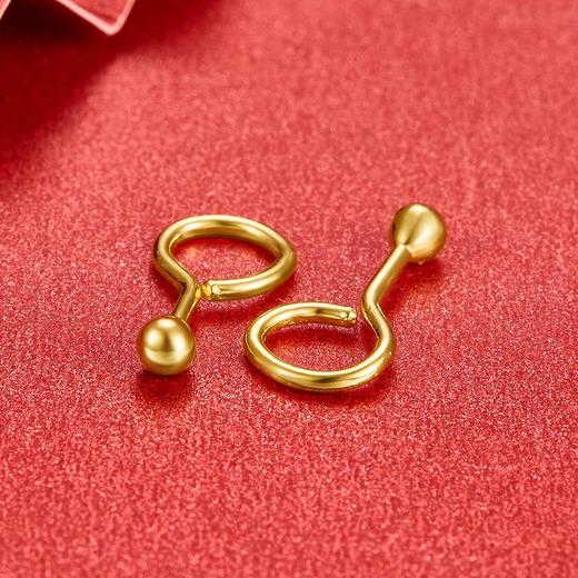 【限时克减150元】足金999.9 实心光珠圆珠泡钉耳钉(约2.2-2.6mm)(ES00001-07)（预售产品下单后不退款不退货不换货不补差价） 商品图2