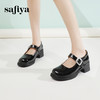 Safiya/索菲娅2024春季新品 甜酷粗跟钻扣亮面一字带玛丽珍小皮鞋 SF41111148 商品缩略图5