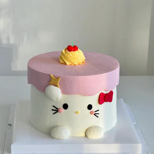 粉色kitty生日蛋糕（百分百进口动物奶油） 商品图0