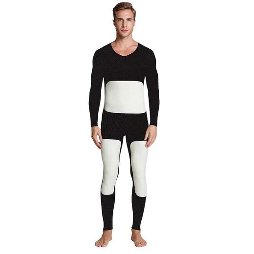 男士保暖套装玻尿酸加绒德绒无痕蚕丝圆领长袖保暖内衣套装 商品图4