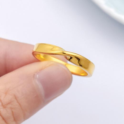 【限时克减150元】足金999.9 #小红书 【精品】空心固口镜面金爱无尽圈戒女戒(AIJZ00025)（预售产品下单后不退款不退货不换货不补差价（预售产品下单后不退款不退货不换货不补差价 商品图2