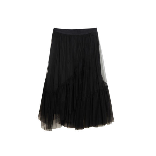 谜底网纱半身裙女2024春季新款复古文艺风宽松A型中长裙241MB0160 商品图4