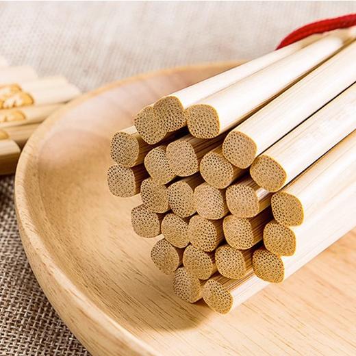 【优选天然楠竹，匠心制作！】竹筷子家用无漆无蜡天然，家庭装刻字餐具套装碳化筷子，舒适握感吃饭才香！-QQ 商品图1