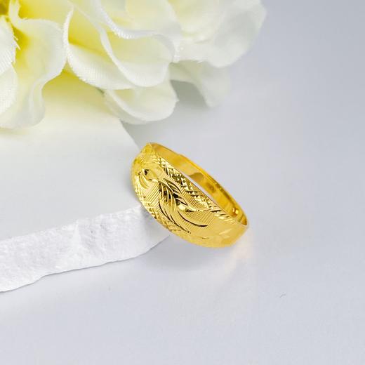 【限时克减128元】足金999 (足金999字印)5G黄金车花金鱼蛇肚戒活口女戒(5GJZ00371)（预售产品下单后不退款不退货不换货不补差价）（预售产品下单后不退款不退货不换货不补差价） 商品图1