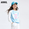 女童卫衣新款春拼色休闲甜美印花清新弹力长袖安奈儿童装EG411035 商品缩略图0