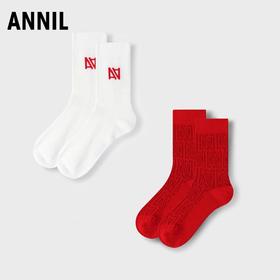 男女童透气中袜两双装新款安奈儿童装实体店同款JM417563