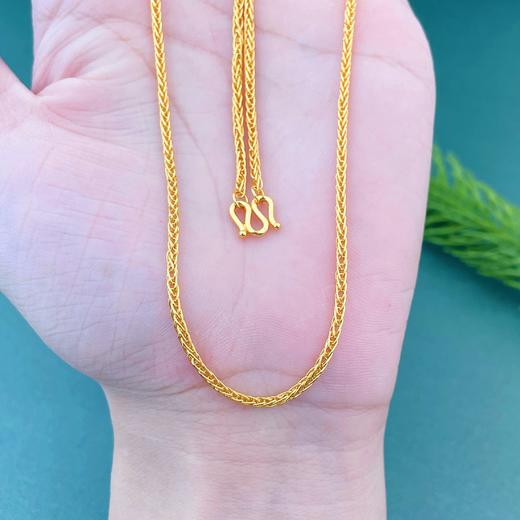 【限时克减128元】足金999.9 圆肖邦链项链(XL00014-06)补差价）补差价）预售产品下单后不退款不退货不换货不补差价 商品图2