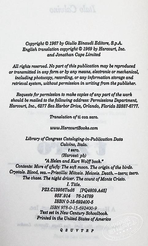 【中商原版】卡尔维诺 时间零 英文原版 T Zero Italo Calvino 现当代文学作品 经典文学系列 大师经典作品 商品图3