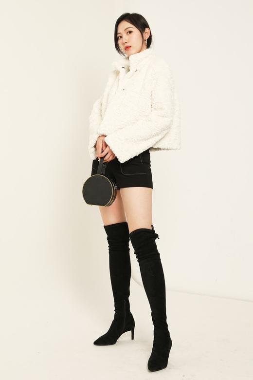 SIA SAYLOR 白色短款羊羔毛绒外套 14838 商品图2