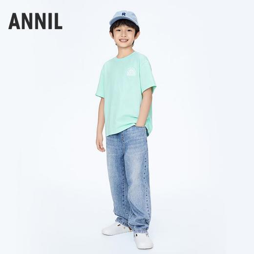男女童弹力保型滑爽亲子装圆领短袖新款安奈儿童装实体店同款AM411565 商品图6