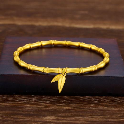 【限时克减150元】足金999.9 #小红书 古法传承国风竹节手串(周长约17-18cm)(GFSCW00019)补差价）预售产品下单后不退款不退货不换货不补差价 商品图0