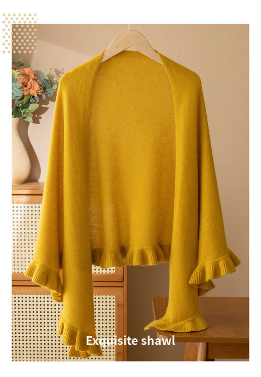逸红颜周末小集市#新年穿红,红运相随,阿拉善纯羊绒披肩/围巾『婉儿』 商品图14