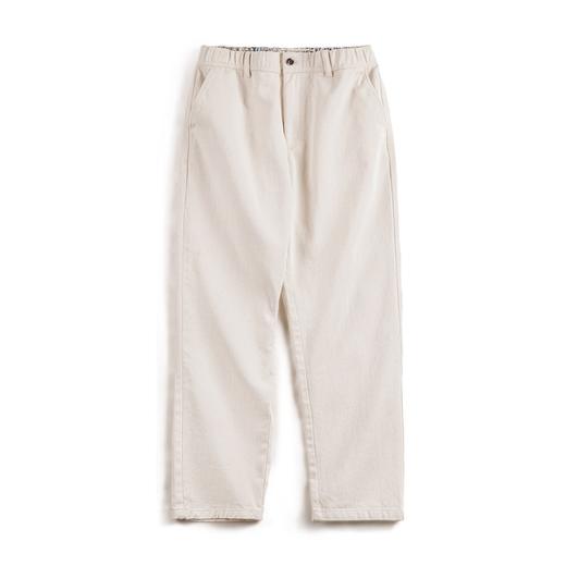 马登工装美式复古米白色牛仔裤棉籽壳cleanfit宽松直筒休闲裤男春 商品图5