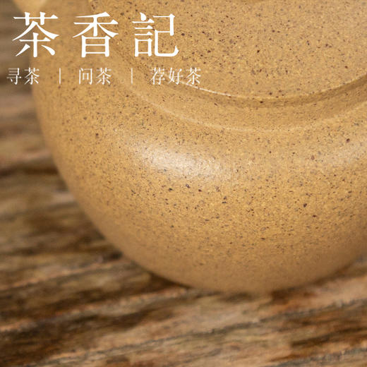 茶香记  紫砂壶 纯全手工 原矿本山老芝麻段 桑扁壶 古雅大气 砂质感强 商品图3
