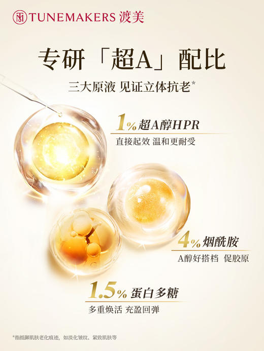 【特卖】TUNEMAKERS 渡美 紧致抚纹精华液 30ml【保质期：2026年5月 】 商品图1