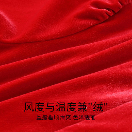 【实体店同款】女童国风丝绒长袖连衣裙裙子新款安奈儿童装AG413666 商品图6