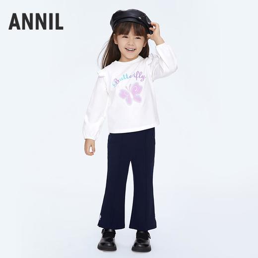 女童时尚简约圆领长袖针织衫春季新款安奈儿童装实体店同款XG411613 商品图3
