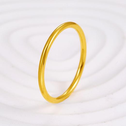 【限时克减150元】足金999 #条戒 #超轻 5G超轻黄金空心素圈戒线戒三生三世光面固口圈戒(AG5GJZ00054)（预售产品下单后不退款不退货不换货不补差价） 商品图1