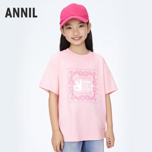 男女童弹力保型亲子装圆领短袖新款安奈儿童装实体店同款AM411566 商品图2
