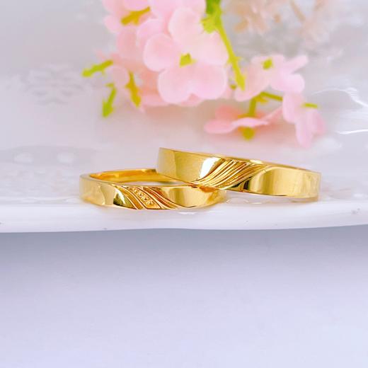 【限时克减150元】足金999 #情侣日常 5G黄金实心扭纹活口情侣对戒（对）(AG5GQLJ00028)（预售产品下单后不退款不退货不换货不补差（预售产品下单后不退款不退货不换货不补差 商品图0