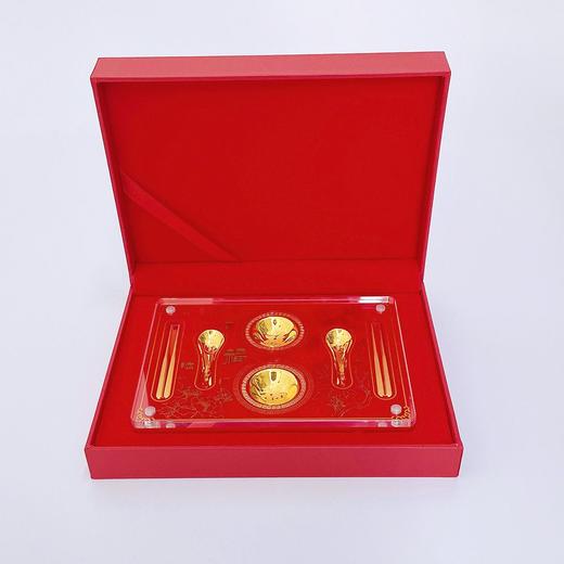 【限时克减150元】足金 #儿童/宝宝 金碗筷六件套宝宝满月六件套周岁礼富贵满堂摆件礼盒（配精美包装、NGTC国检证书）(ATBJ00007)（预售产品下单后不退款不退货不换货不补差价） 商品图0