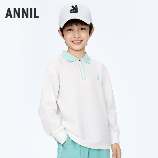 男童透气抗菌POLO衫针织衫新款安奈儿童装实体店同款AB411516 商品图0