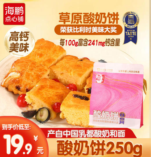 【店长推荐】海鹏家庭轻享装酸奶饼250g 商品图0