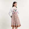 谜底衬衫式连衣裙长袖2024春新款复古印花中长款大摆裙241ML0091 商品缩略图1