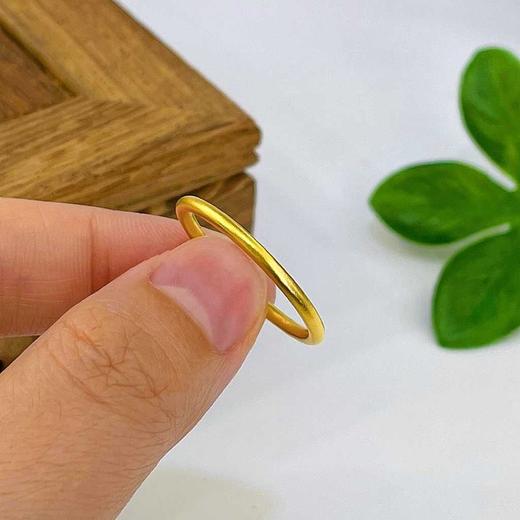 【限时克减150元】足金999.9 #条戒 古法实心固口线戒圈戒素圈戒指光圈戒指（面宽约1.5-1.9mm）(AIGFJZ00032-3)（预售产品下单后不退款不退货不换货不补差价 商品图2