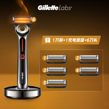 吉列热感1刀架6刀头 差旅便携 5层刀片手动 剃刮胡须刀 去油款男士实用礼物 京东自营旗舰 非吉利 商品图2