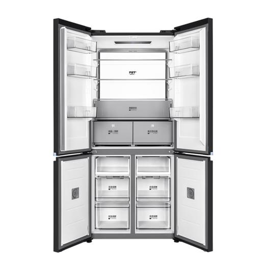 美的（Midea）冰箱527升十字四门60cm薄纯平全嵌微晶一周净味除菌智能家用冰箱BCD-527WUSGPZMA 弦影白 商品图3