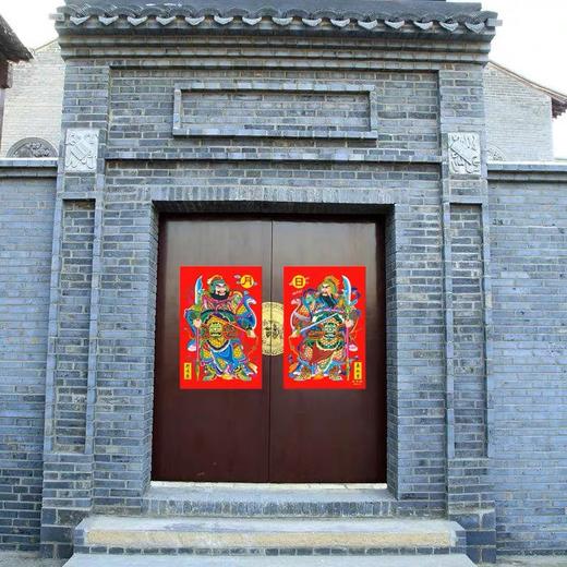 【护平安❗️日月发财门2个装】新年好运连连，门新款春节植绒年画财门贴带胶自粘年画 商品图3