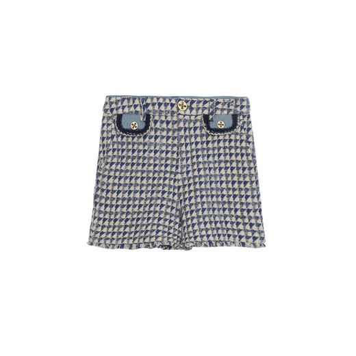 谜底毛呢格纹短裤女2024春季新款复古文艺直筒修身短裤241MK0145 商品图4