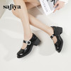 Safiya/索菲娅2024春季新品 甜酷粗跟钻扣亮面一字带玛丽珍小皮鞋 SF41111148 商品缩略图6