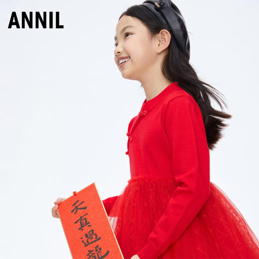 女童国风长袖连衣裙裙子新款安奈儿童装实体店同款AG413532 商品图2