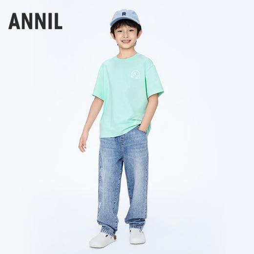 男女童弹力保型滑爽亲子装圆领短袖新款安奈儿童装实体店同款AM411565 商品图5