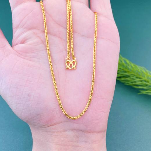 【限时克减128元】足金999.9 圆肖邦链项链(XL00014-05)补差价）补差价）预售产品下单后不退款不退货不换货不补差价 商品图2