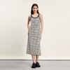 谜底连衣裙无袖女2024春新款文艺风条纹亲肤修身中长裙241ML0117 商品缩略图1