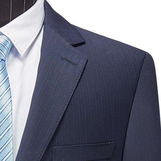 【西装+西裤】罗蒙男士西服套装经典竖条纹两件套商务正装通勤男士西服套装 商品图3