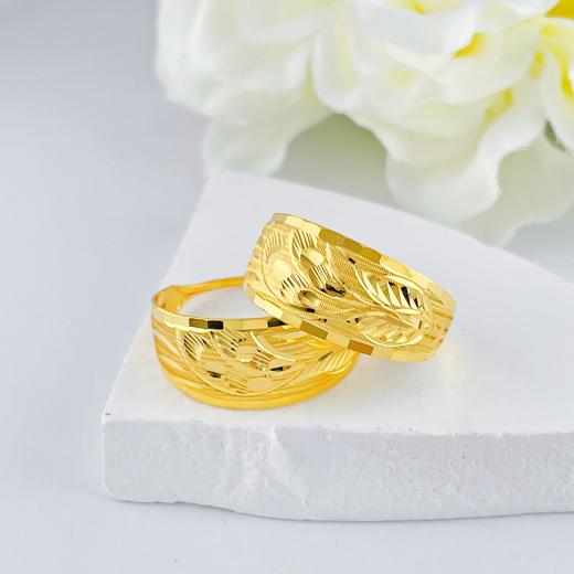 【限时克减128元】足金999 (足金999字印)5G黄金车花花卉蛇肚耳包(5GES00308)（预售产品下单后不退款不退货不换货不补差价）（预售产品下单后不退款不退货不换货不补差价） 商品图0