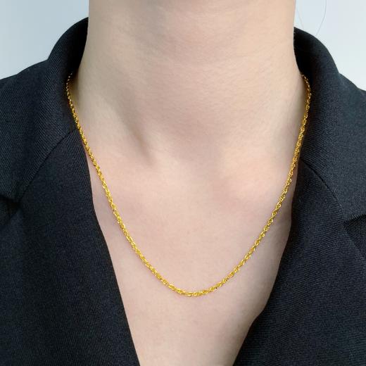 【限时克减150元】足金999.9 绞丝链项链(XL00010-05)补差价）补差价）预售产品下单后不退款不退货不换货不补差价 商品图2