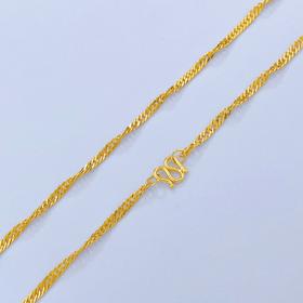 【限时克减150元】足金999.9 水波纹项链(XL00012-07)补差价）补差价）预售产品下单后不退款不退货不换货不补差价